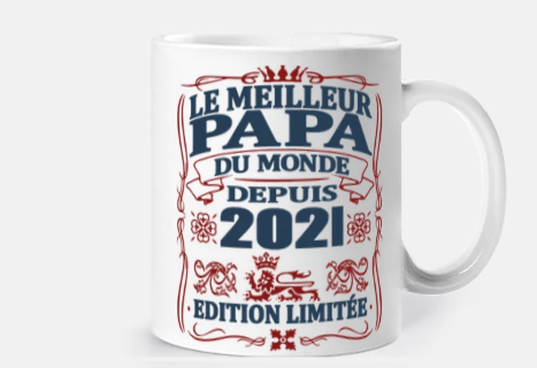 Mug Meilleur papa depuis 2021