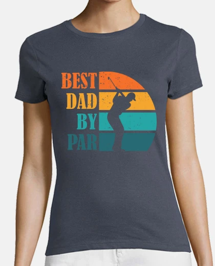 Tee-shirt meilleur papa par papa golfeur jouant a