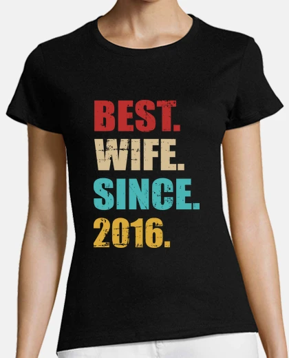 Tee-shirt meilleure épouse 2016 5e anniversaire d