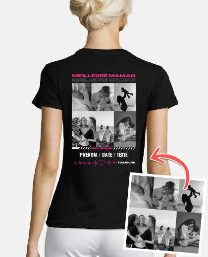 Tee-shirt Meilleure Maman Tee Shirt - Rose