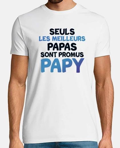Tee-shirt meilleurs papa promu papy