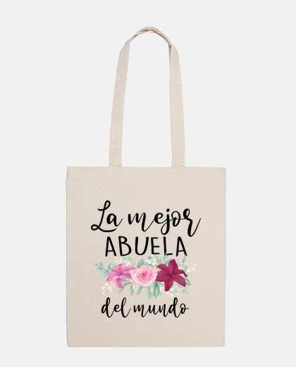 Bolsa Mejor abuela del mundo floral