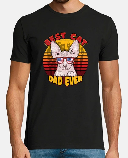 Camiseta mejor gato papá siempre divertido amant