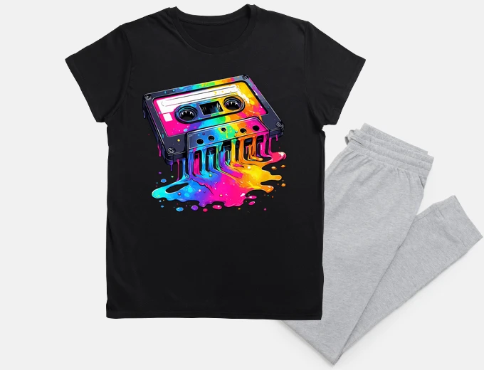 Pyjama Melting Cassette Tape Rainbow Colors
