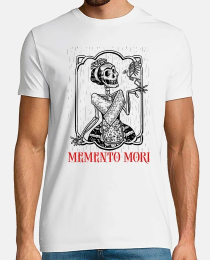 T-shirt memento mori stoicismo scheletro ricorda