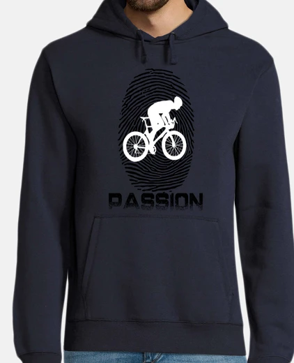 Hoodie men, hoodie, navy blue, cycling
