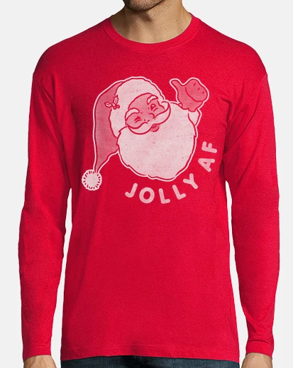T-shirt Men, long sleeve, red