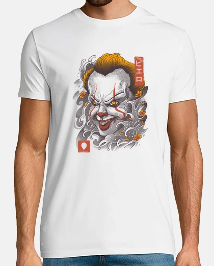 T-shirt mens camicia da clown maschera da clown