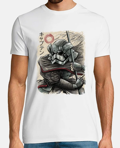 T-shirt mens camicia da samurai capitano