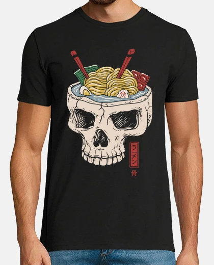 T-shirt mens camicia di cervello ramen