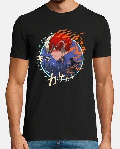 T-shirt mens camicia di fuoco e ghiaccio