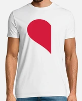 Red left half heart t-shirt | tostadora Red left half heart t-shirt | tostadora