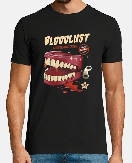 T-shirt mens wind-up killer teeth shirt