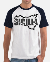 Sicily souvenir t-shirts map design