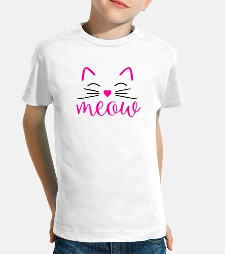 Ropa Meow. Camiseta Divertida de Gatos