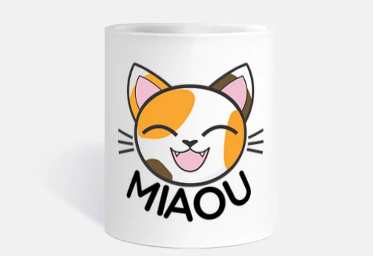 Cup meow cat face