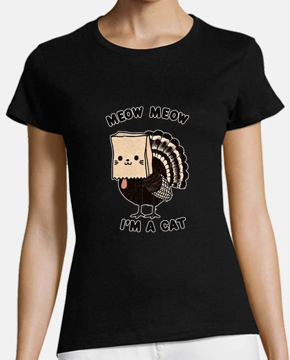 Playera meow im cat funny vintage turkey thanks