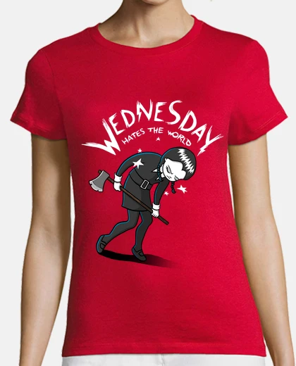 Tee-shirt mercredi déteste le monde