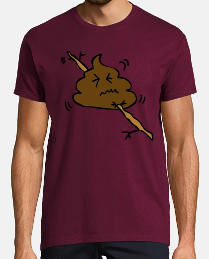 Tee-shirt merde bâton sur un bâton