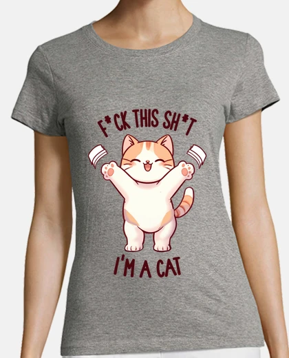 Tee-shirt merde je suis un chat