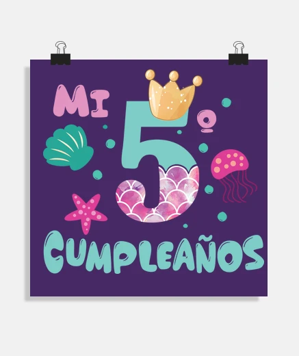 Poster mermaid 5 years