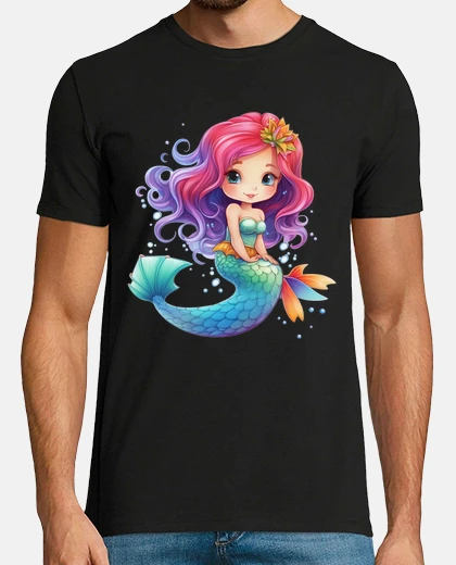 T-shirt mermaid for children animated talking b