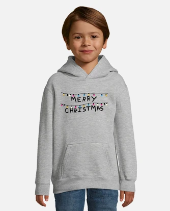 Merry christmas stranger things kids hoodie tostadora