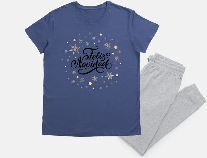 Pajama merry christmas gold black
