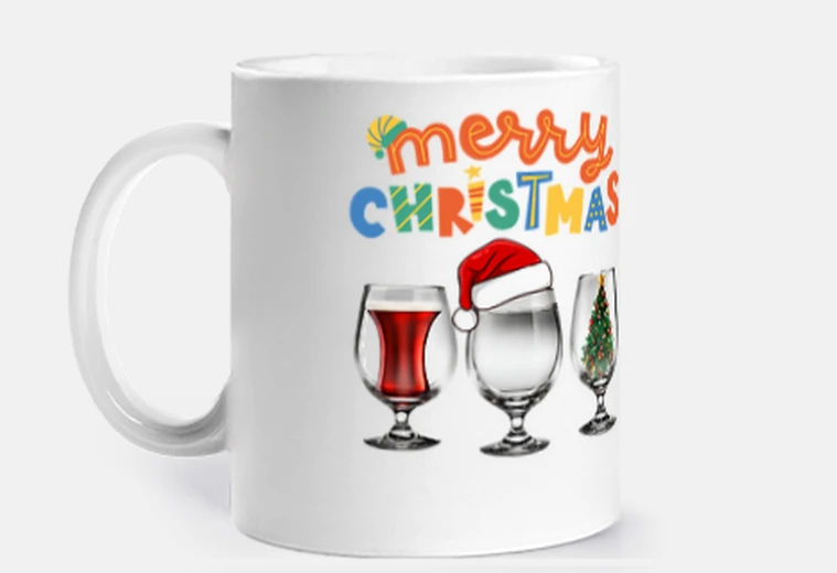 Cup merry christmas happy parties
