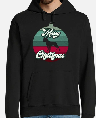 Merry christmas staffy dog hoodie tostadora