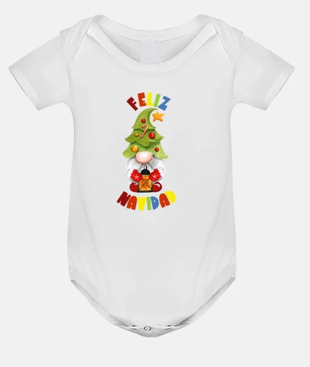 Kids merry christmas tree gnome bodysuit