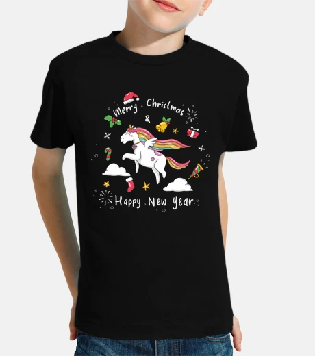 Kids merry christmas unicorn