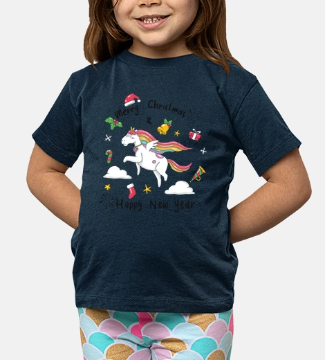 Kids merry christmas unicorn