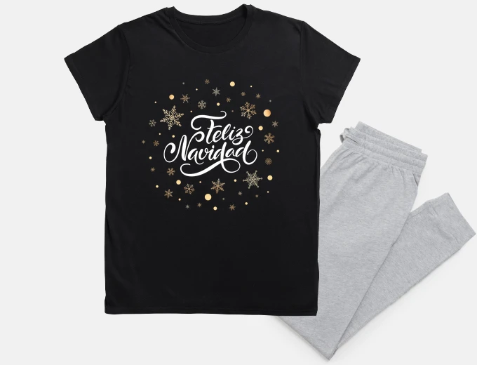 Pajama merry christmas white gold