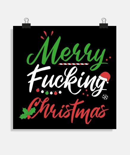 Poster Merry Fucking Christmas poster