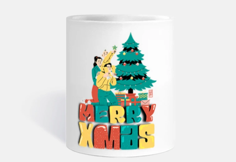 Cup merry xmas family