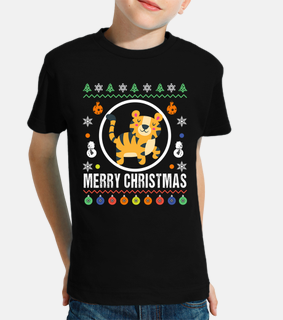 merry christmas tiger ugly sweater xmas