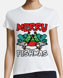 merry fishmas santa claus fishing