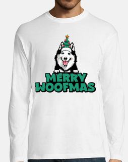 Merry Woofmas Funny Husky Dog Christmas