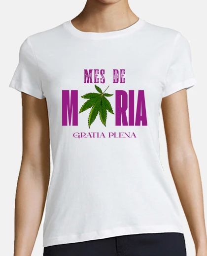 Playera Mes de María. Colores claros
