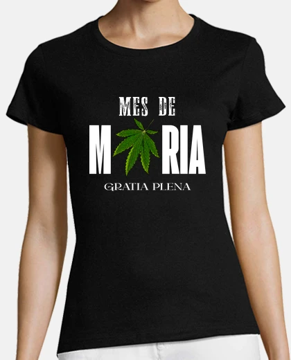 Playera Mes de Maria. Colores oscuros