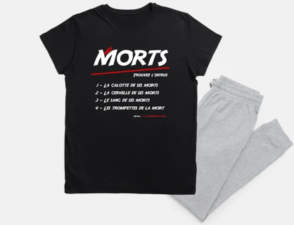 Pyjamas Amene tes morts Livraison Gratuite Tostadora.fr