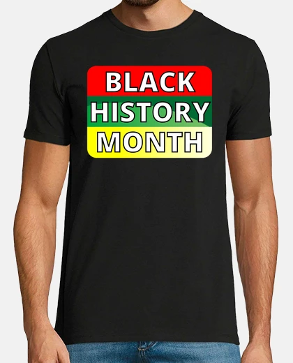 T-shirt mese della storia nera della bandiera d