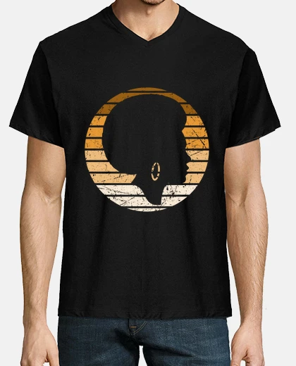 T-shirt mese di storia nera vintage tramonto re