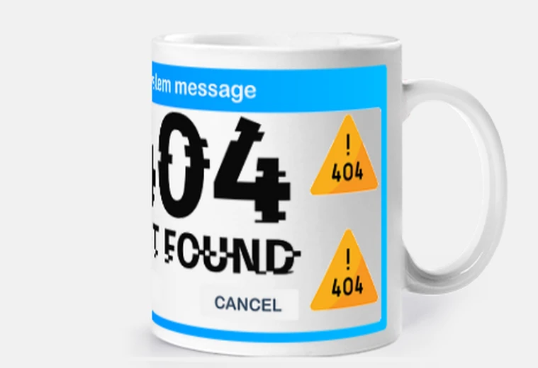 Mug message système qui avertit d39une erre