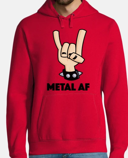 Sudadera metal af diablos cuernos