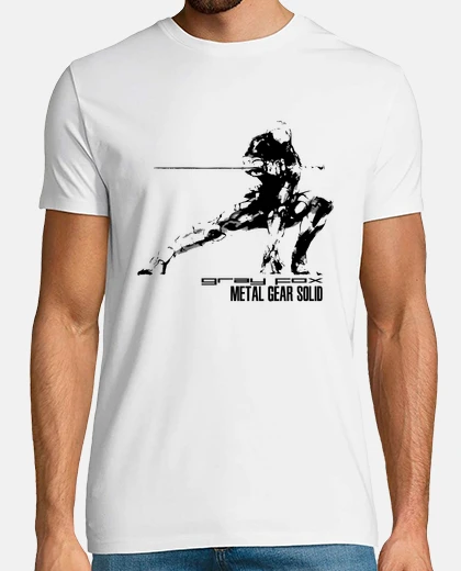 Camiseta metal gear gray fox black