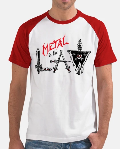 Camiseta METAL is the LAW II - blanca