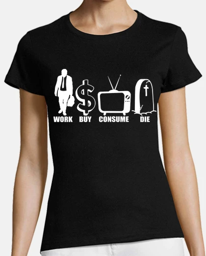Tee-shirt métro boulot dodo cercueil aliénation