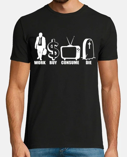 Tee-shirt métro boulot dodo cercueil aliénation